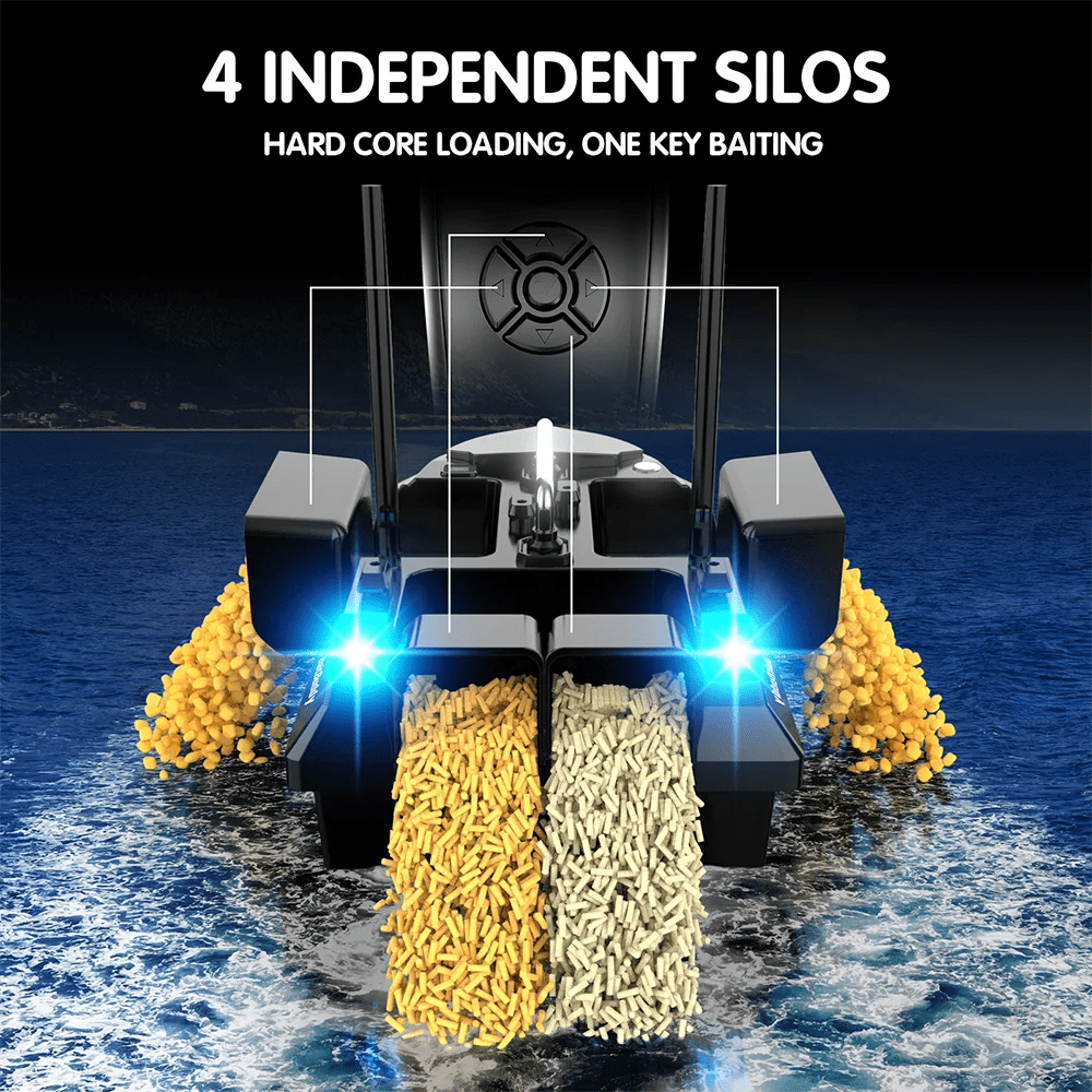 barca de plantat cu telecomanda cu 4 compartimente