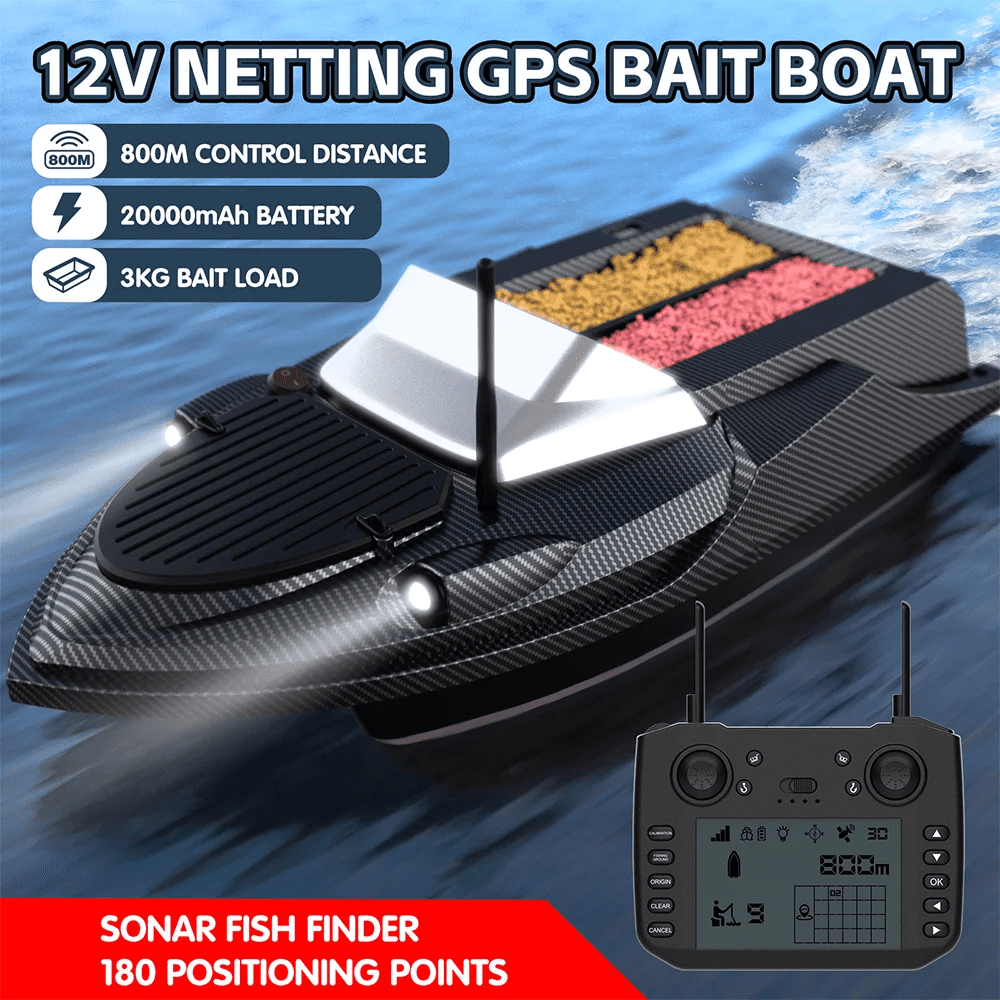 barca de plantat momeala cu GPS si Sonar  Flytec V080