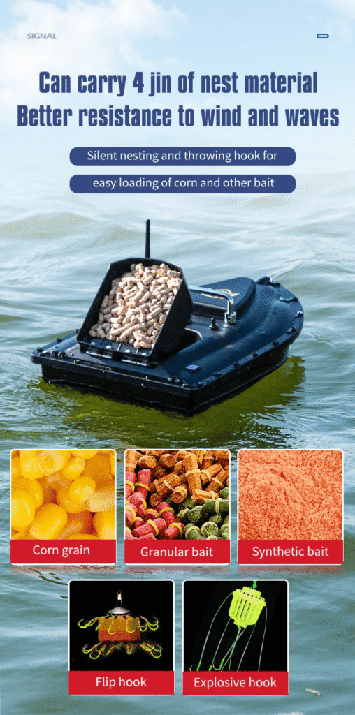 barca de pescuit cu telecomanda  cu baterie 5200mAh sub 950 lei