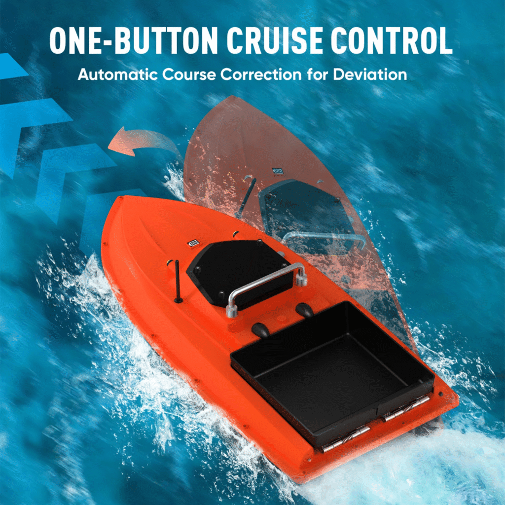 barca de plantat momeala cu GPS și baterie de 46800 mAh