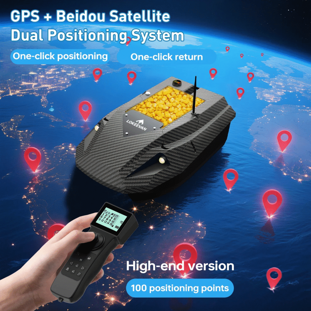 barca de pescuit cu telecomanda LOKEEVAN D50B GPS