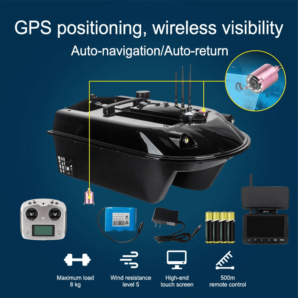 barca de nadit cu GPS Sonar si Camera subacvatica