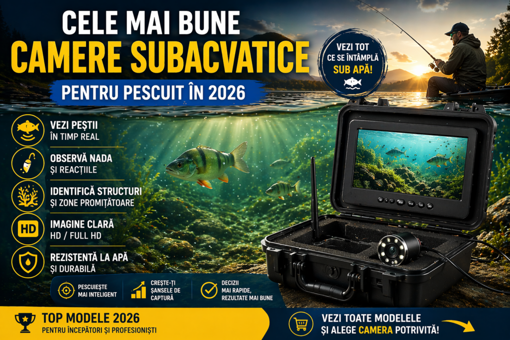 Cele mai bune camere subacvatice pentru pescuit din 2026