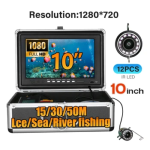 Camera subacvatica pentru pescuit 10” Full HD 1080P cu DVR 